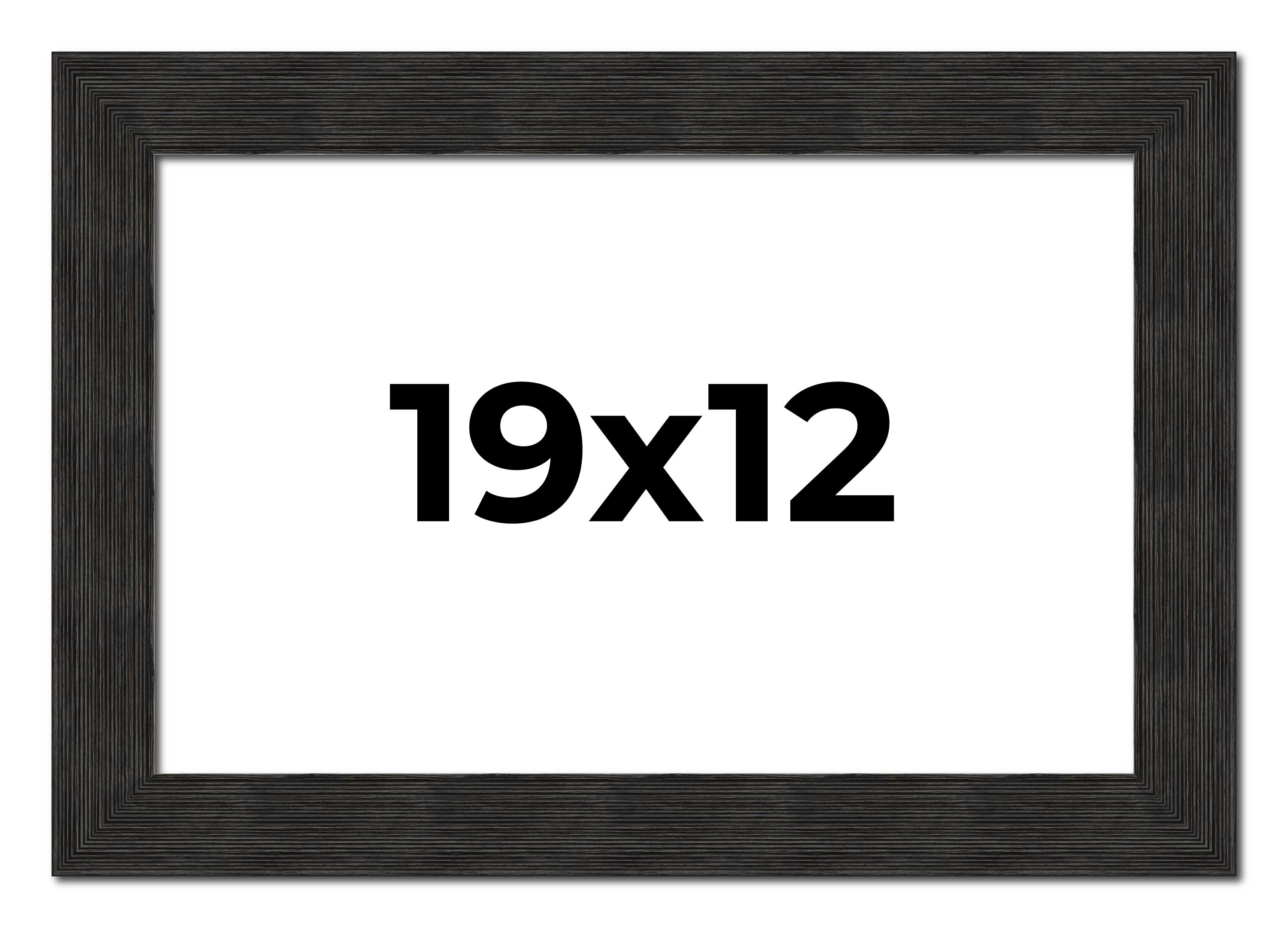 12x19 Frame 12x19 Contemporary Black Picture Frame - UV Acrylic, Foam Board Backing ...