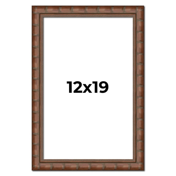 12x19 Dark Brown Bamboo Real Wood Picture Frame Width 1.5 inches | Interior Frame Depth 0.5 inches