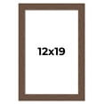 thumbnail image 1 of 12x19 Farmhouse Brown Solid Wood Picture Frame Width 1.5 Inches | Interior Frame Depth 0.5 Inches |, 1 of 8