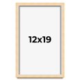 thumbnail image 1 of 12x19 Frame Beige Real Wood Picture Frame Width 0.75 inches | Interior Frame Depth 0.5 inches |, 1 of 8