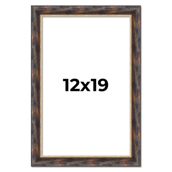 12x19 Frame Gold Real Wood Picture Frame Width 1.5 inches | Interior Frame Depth 0.5 inches |