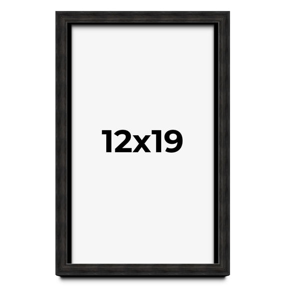 12x19 Shadow Box Black Rustic Barnwood Display Frame | 1.125 Inch Deep | 0.875 Inch Moulding Width