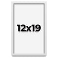 thumbnail image 1 of 12x19 Shadow Box Frame White | 1 Inches Deep Real Wood Contemporary Shadowbox Display Frame | UV, 1 of 6