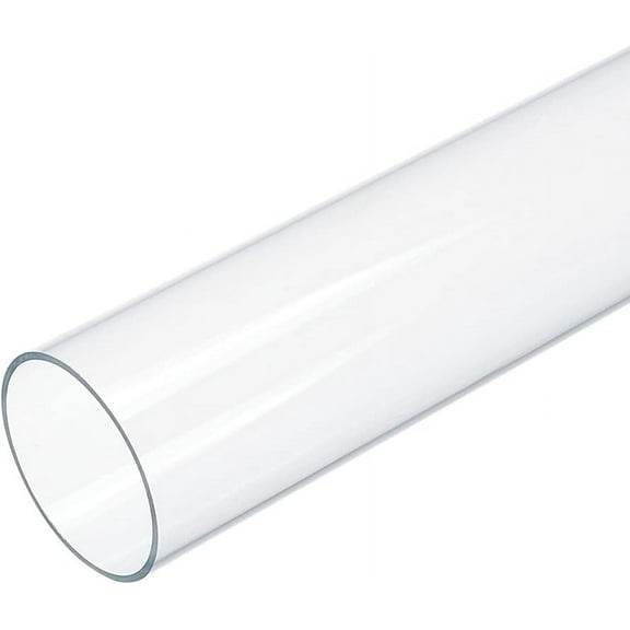 12x2.2 Inch Acrylic Round Tube Clear Rigid Acrylic Pipe Clear Round Tube Hollow Round Bar Rod for DIY Crafts Lamps Aquarium Fish Architectural Model Making DIY