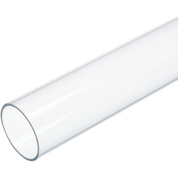 12x2 Inch Acrylic Round Tube Clear Rigid Acrylic Pipe Clear Round Tube Hollow Round Bar Rod for DIY Crafts Lamps Aquarium Fish Architectural Model Making DIY
