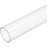 12x2 Inch Acrylic Round Tube Clear Rigid Acrylic Pipe Clear Round Tube Hollow Round Bar Rod for DIY Crafts Lamps Aquarium Fish Architectural Model Making DIY