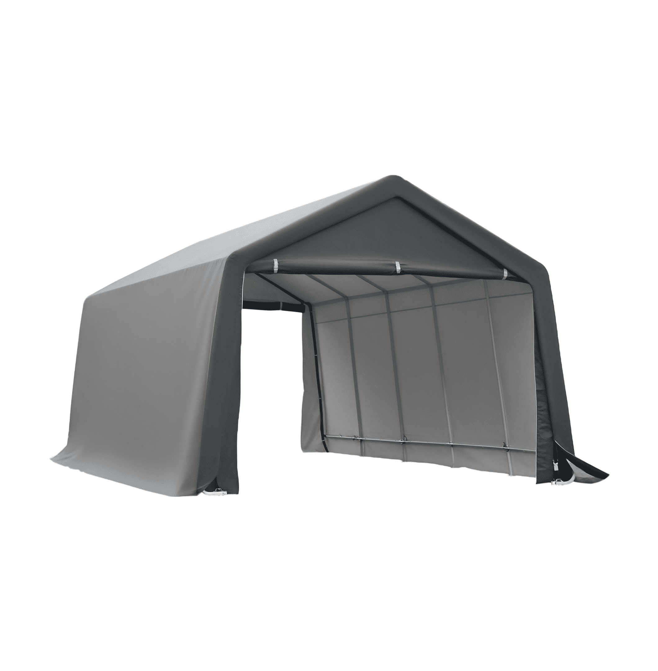 12x20 Carport Canopy - Heavy Duty Waterproof Shelter for Vehicles - Portable Car Cover with Steel Frame & UV Protection - Gray