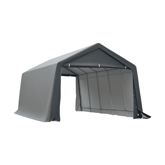 12x20 Carport Canopy - Heavy Duty Waterproof Shelter for Vehicles - Portable Car Cover with Steel Frame & UV Protection - Gray