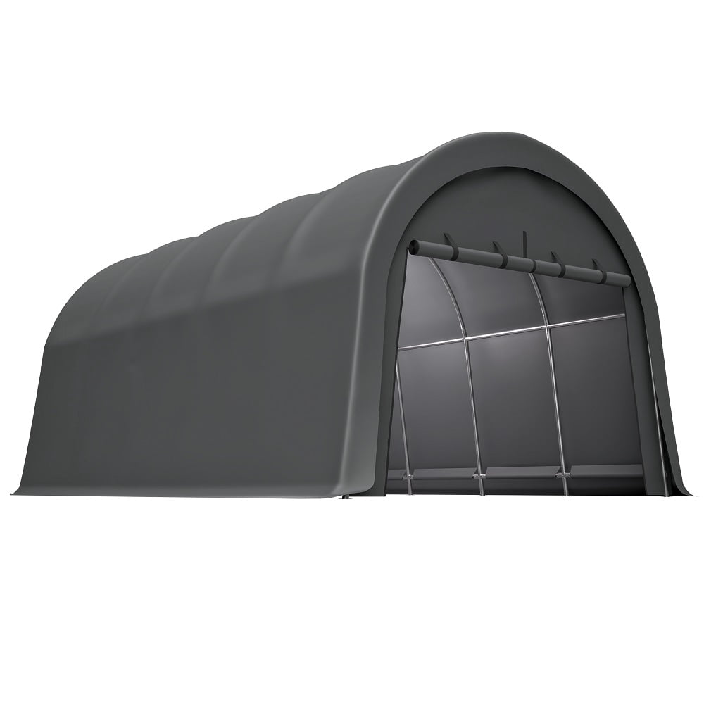 12x20 FT Carport Canopy,Heavy-Duty Commercial-Grade Steel Frame Portable Garage, Wind and Snow Resistant, Waterproof Outdoor Storage Shed