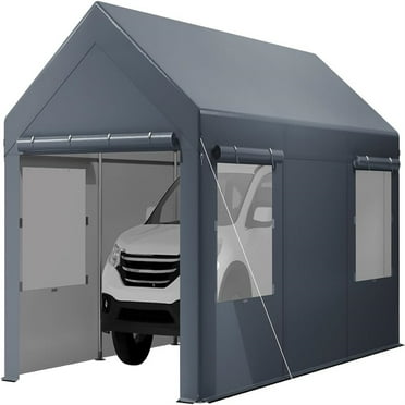 12x20 FT Heavy Duty Carport, Portable Garage with Sidewalls, Roll-up Windows, Carports 10x20 Heavy Duty for Car Boat Truck Motorcycle