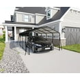 thumbnail image 1 of 12x20 FT Heavy Duty Metal Carport with Galvanized Steel Roof，Windproof and Waterproof Car Shelter for Cars,Trucks,Boats, RVs,Sturdy Outdoor Garage Canopy with Reinforced Frame and Easy Assembly, 1 of 5