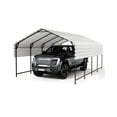thumbnail image 1 of 12x20 FT Heavy Permanent Metal Carport, Reinforced Frame and Steel Roof for All-Weather Use, Shelter for Bass Boats, Full-Sized Pickup Trucks, and Tractors, 1 of 6