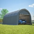 thumbnail image 1 of 12x20 FT Portable Garage with Roll-Up Door and Steel Frame, Waterproof Outdoor Storage Shed with Intelligent Ventilation, Heavy-Duty Carport Canopy for Vehicle, Boat, RV, 1 of 9