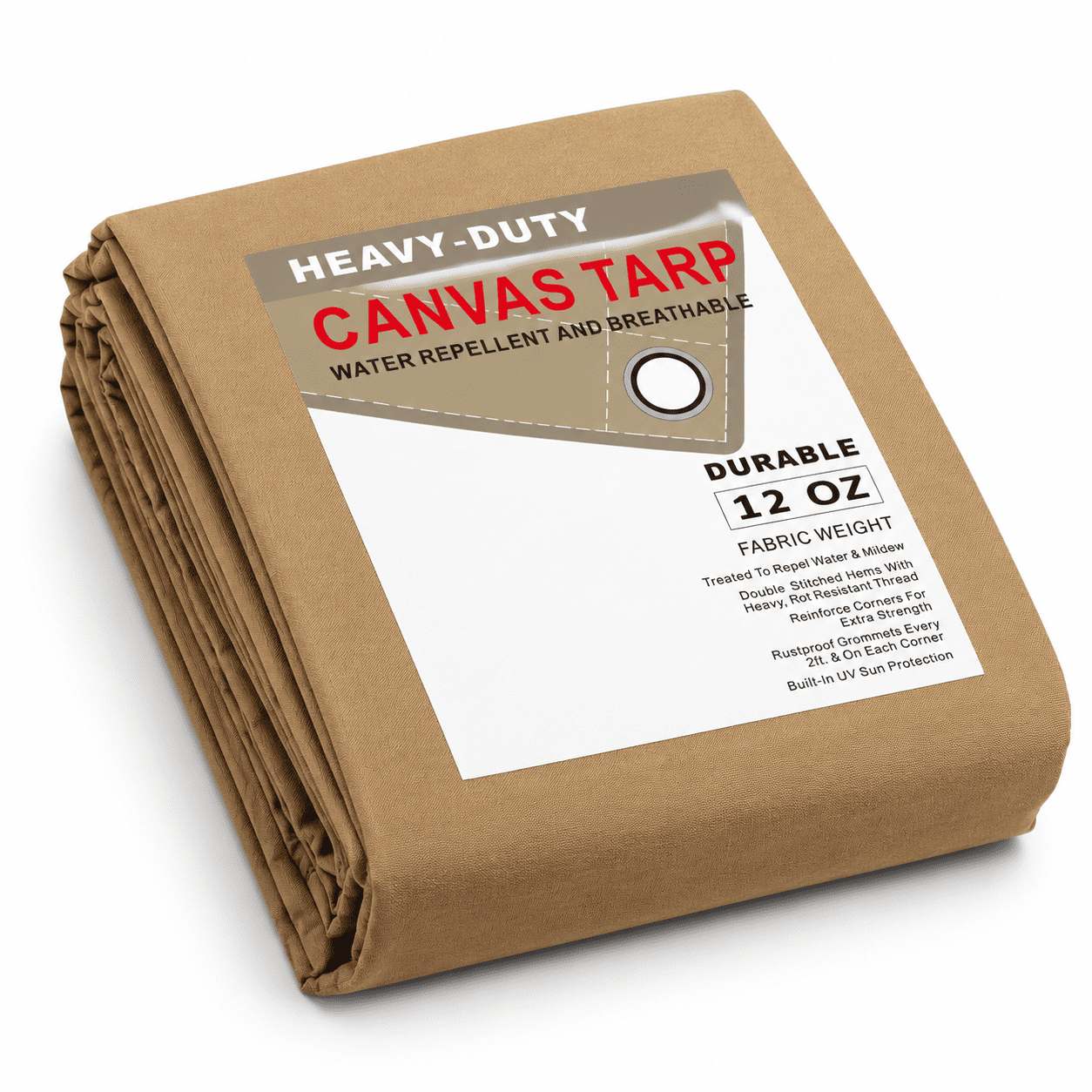 12x20 Feet 12 Oz Heavy Duty Canvas Tarp Tan - Walmart.com