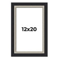 thumbnail image 1 of 12x20 Frame Black Real Wood Picture Frame Width 2.25 Inches | Interior Frame Depth 0.5 Inches |, 1 of 8