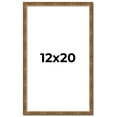thumbnail image 1 of 12x20 Frame Gold Solid Wood Picture Frame - Complete Modern Photo Frame Includes UV Acrylic, 1 of 8