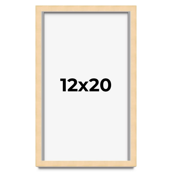 12x20 Shadow Box Frame Brown | 0.875 Inches Deep Real Wood Contemporary Shadowbox Display Frame |