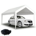 thumbnail image 1 of 12x20ft Carport Replacement Canopy Cover, Waterproof & UV Protected Tarp with 76 Elastic Buckles Suit for Garage Shelter, Frame is Not Included, 1 of 17