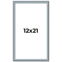 12x21 Frame Blue Scuffed Farm Board Solid Wood Picture Frame Width 0.75 Inches | Interior Depth 0.5