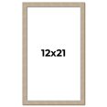 thumbnail image 1 of 12x21 Frame Grey Solid Wood Picture Frame Width 1 Inches | Interior Frame Depth 0.5 Inches |, 1 of 8