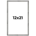 thumbnail image 1 of 12x21 Frame Silver Grey Distressed Solid Wood Picture Frame | 0.75 Inch Moulding Width | Interior, 1 of 8