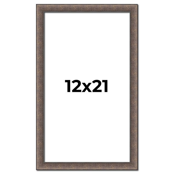 12x21 Frame Silver Real Wood Picture Frame Width 1.25 Inches | Interior Frame Depth 0.5 Inches |