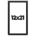 thumbnail image 1 of 12x21 Shadow Box Frame Black | 1 inches Deep Real Wood Contemporary Shadowbox Display Frame | UV, 1 of 8
