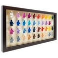 thumbnail image 1 of 12x22 Brown Wood Shadow Box Display Case Frame for Block Figures | Holds up to 56 Figurines -, 1 of 8
