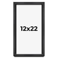 thumbnail image 1 of 12x22 Frame Black Charcoal Grey Wood Textured Picture Frame | 0.75 Inch Moulding Width | Gunmetal, 1 of 8