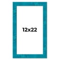 thumbnail image 1 of 12x22 Frame Blue Teal Burl Wood Picture Frame | 1.75 Inch Moulding Width | Interior Frame Depth 0.5, 1 of 8