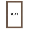 thumbnail image 1 of 12x22 Frame Brown Distressed Barnwood Picture Frame | Rustic Farmhouse Photo Frame Includes UV, 1 of 8
