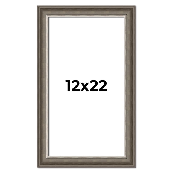12x22 Frame Brown Solid Wood Picture Frame | 1.75 Inch Moulding Width | Austin Frame Complete with