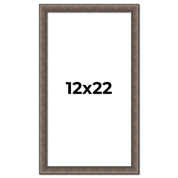 12x22 Frame Silver Real Wood Picture Frame Width 1.25 Inches | Interior Frame Depth 0.5 Inches |