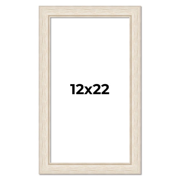 12x22 Frame White Real Wood Picture Frame Width 1.75 inches | Interior Frame Depth 0.5 inches |