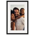 thumbnail image 1 of 12x22 Frame with Mat - Black 14x24 Frame Wood Made to Display Print or Poster Measuring 12 x 22 Inches with White Photo Mat, 1 of 9