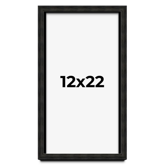 12x22 Shadow Box Black Rustic Barnwood Display Frame | 1.125 Inch Deep | 0.875 Inch Moulding Width