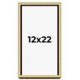 thumbnail image 1 of 12x22 Shadow Box Frame Gold | 1.375 Inches Deep Real Wood Contemporary Shadowbox Display Frame | UV, 1 of 7