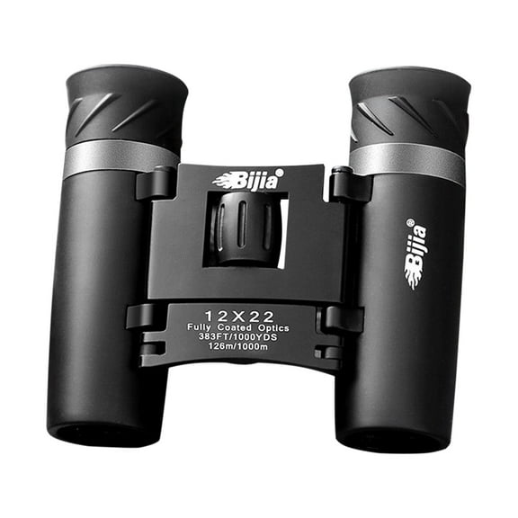 12x22 Zoom Binoculars with Phone Clip, Travel Folding Telescope, with High Definition Low-Light Night Vision, for Bird Watching, Cruise Ship, Concert, Theater Opera and Hunting