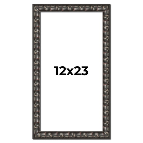 12x23 Frame Black-Brown Medieval Solid Wood Picture Frame | 1.5 Inch Moulding Width | Gotham