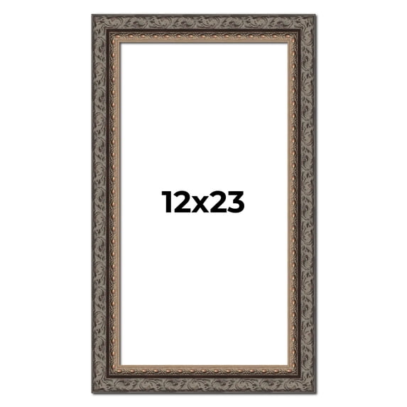 12x23 Frame Black Real Wood Picture Frame Width 2 inches | Interior Frame Depth 0.5 inches | Fitz