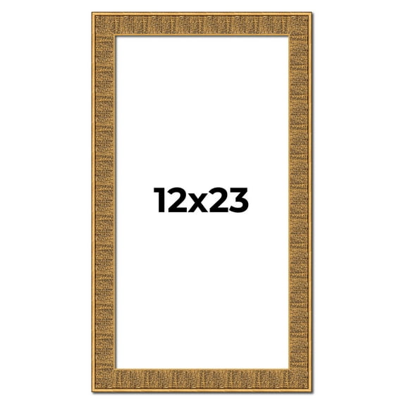 12x23 Frame Black and Gold Distressed Solid Wood Sonoma Picture Frame | 1.625 Inch Moulding Width |
