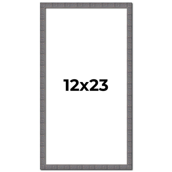 12x23 Frame Blue Kingsley Pewter Solid Wood Picture Frame Width 0.75 Inches |Interior Depth 0.5