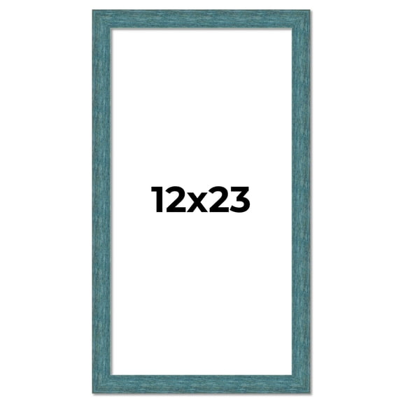 12x23 Frame Blue Rustic Barnwood Solid Wood Picture Frame Width 1.25 Inches | Interior Depth 0.5