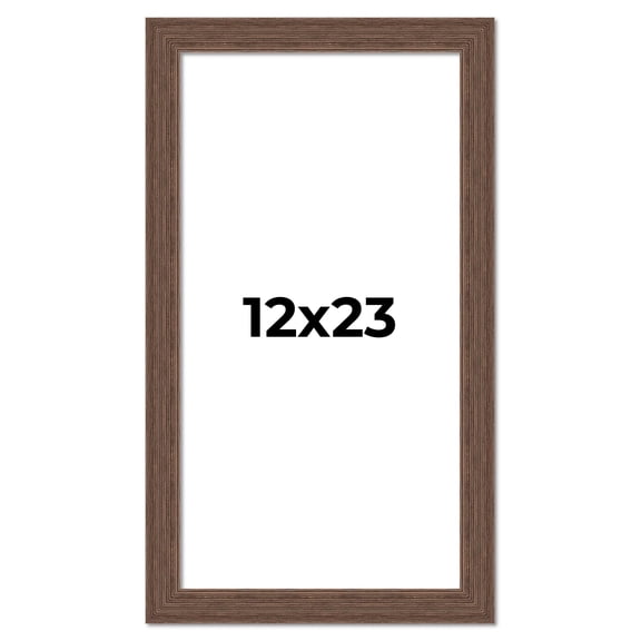 12x23 Frame Brown Distressed Barnwood Picture Frame | Rustic Farmhouse Photo Frame Includes UV