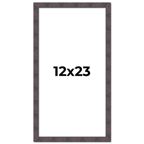 12x23 Frame Brown Rustic Lacquered Walnut Solid Wood Picture Frame Width | 0.875 Inch Moulding