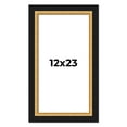 thumbnail image 1 of 12x23 Frame Gold Real Wood Picture Frame Width 2.25 Inches | Interior Frame Depth 0.5 Inches |, 1 of 8