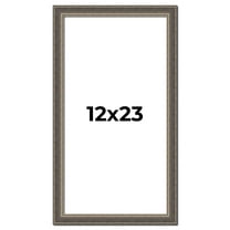 12x23 Frame Silver Real Wood Picture Frame Width 1.25 Inches | Interior Frame Depth 0.5 Inches |