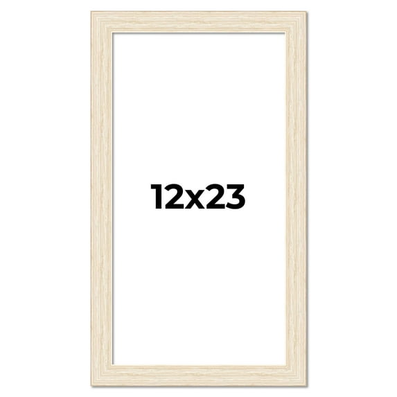 12x23 Frame White Real Wood Picture Frame Width 1.5 inches | Interior Frame Depth 0.5 inches | Barn