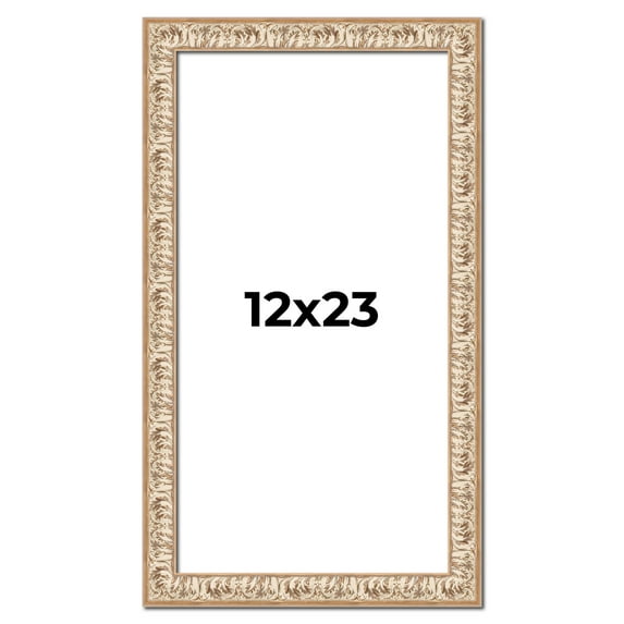 12x23 Frame White Real Wood Picture Frame Width 1.5 inches | Interior Frame Depth 0.5 inches |