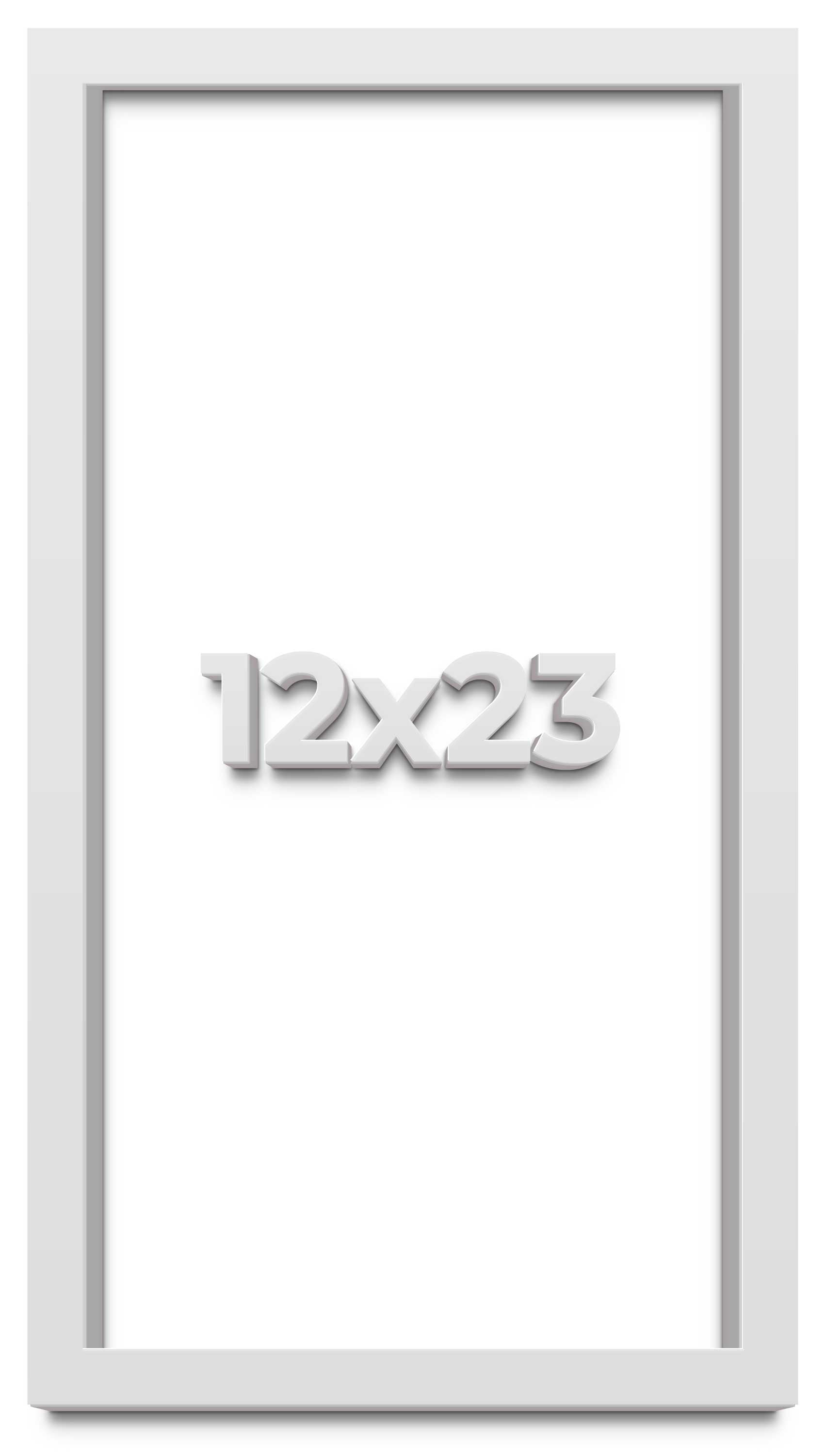 12x23 Shadow Box High Gloss White Display Frame | 1.625 Inches Deep | 1 ...